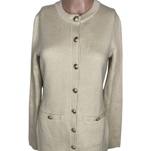 NEW LOVERS FRIENDS Tena Knit Mini Dress Cream Size SButton